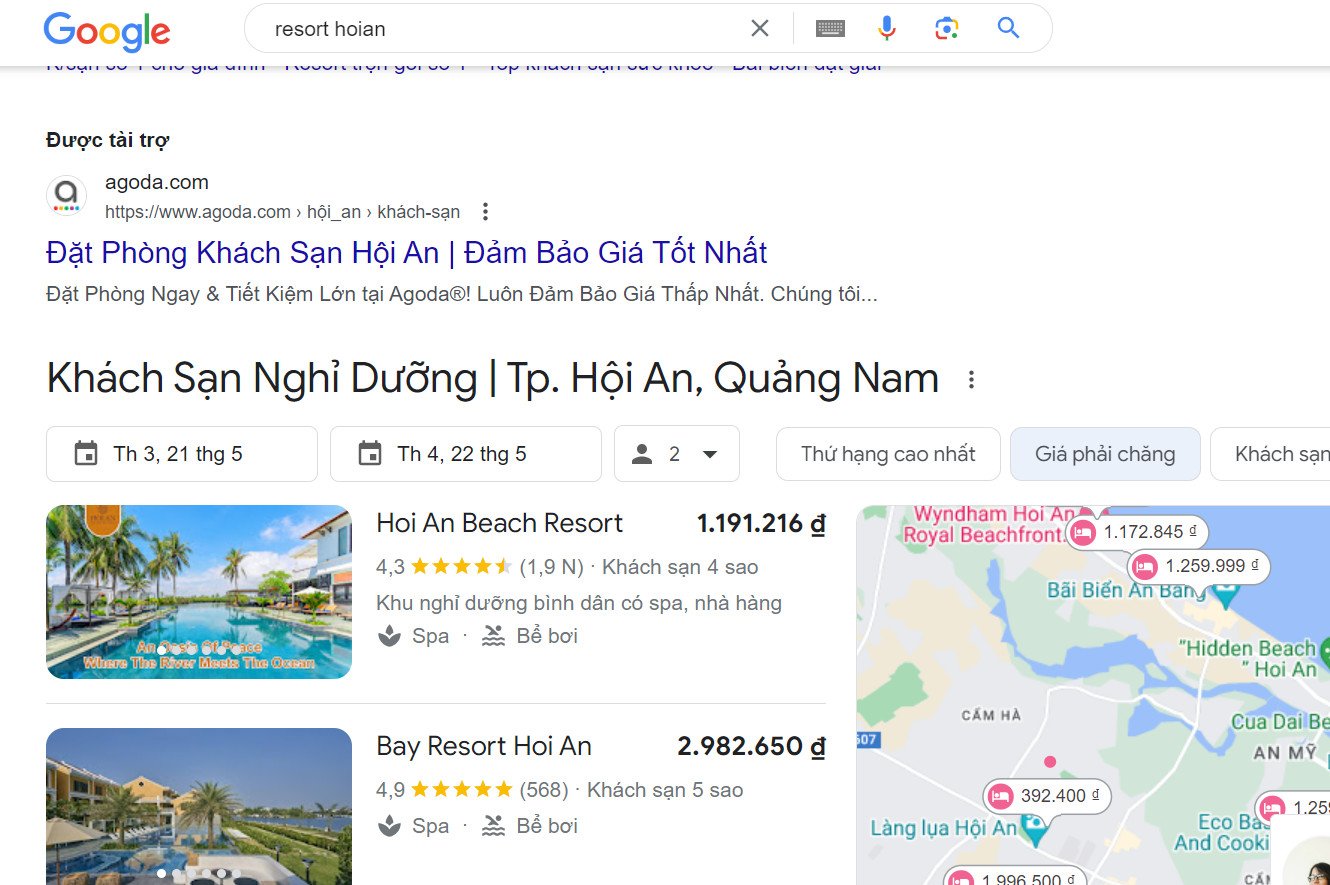 SEO trên google hotel listing giúp marketing khách sạn nhận được traffic tự nhiên nhiều hơn