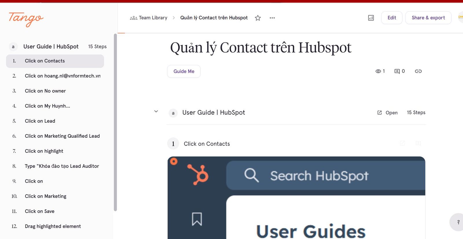 Sử dụng Tango công cụ hỗ trợ Marketer viết hướng dẫn sử dụng, quy trình chỉ với thao tác Click