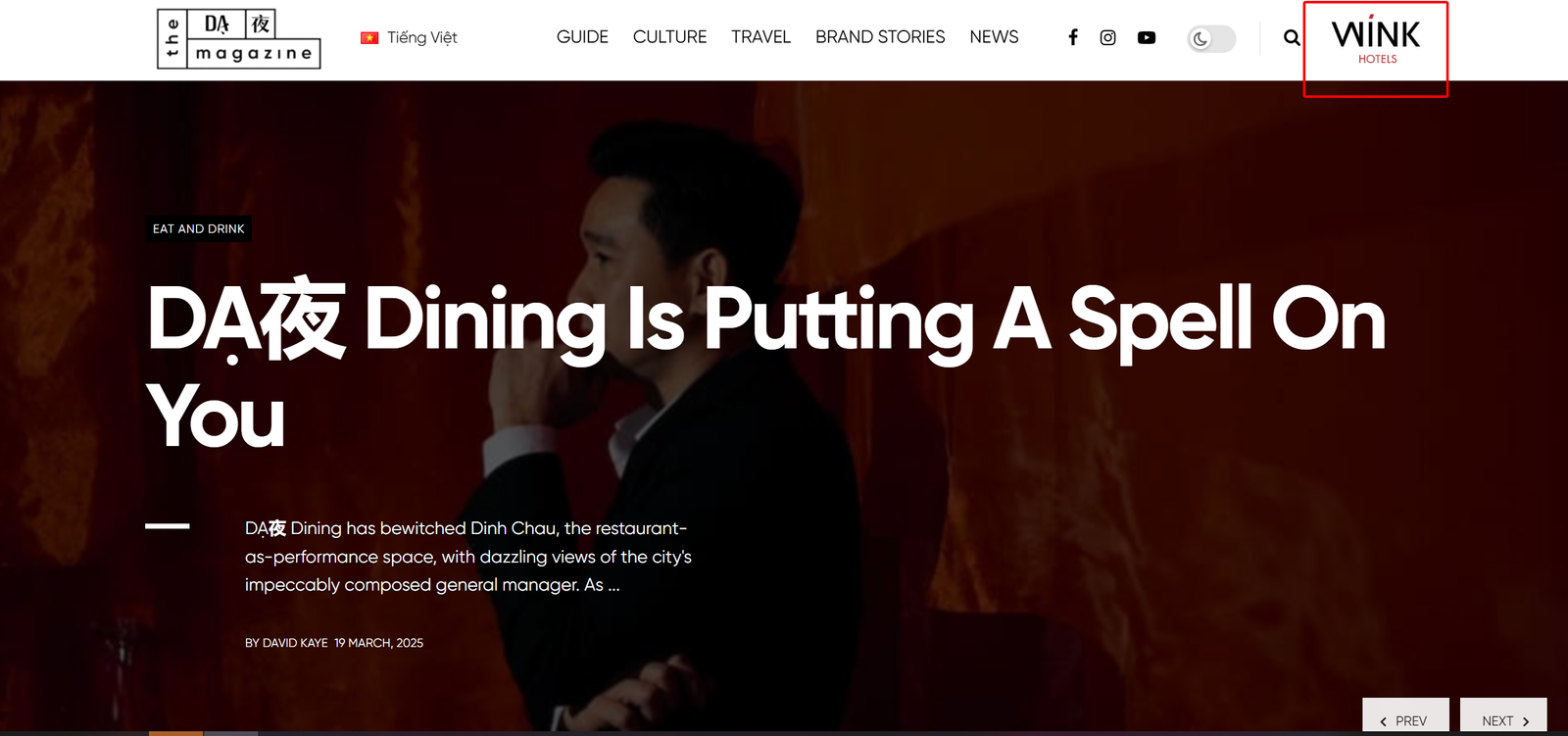 Wink Hotel sử dụng website communication để kéo traffic tự nhiên về