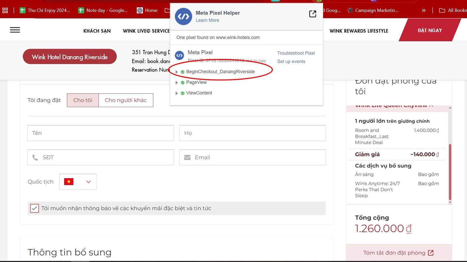 sử dụng meta pixel helper giúp xác định website đã cài đặt đúng sự kiện chuyển đổi trên website hay chưa